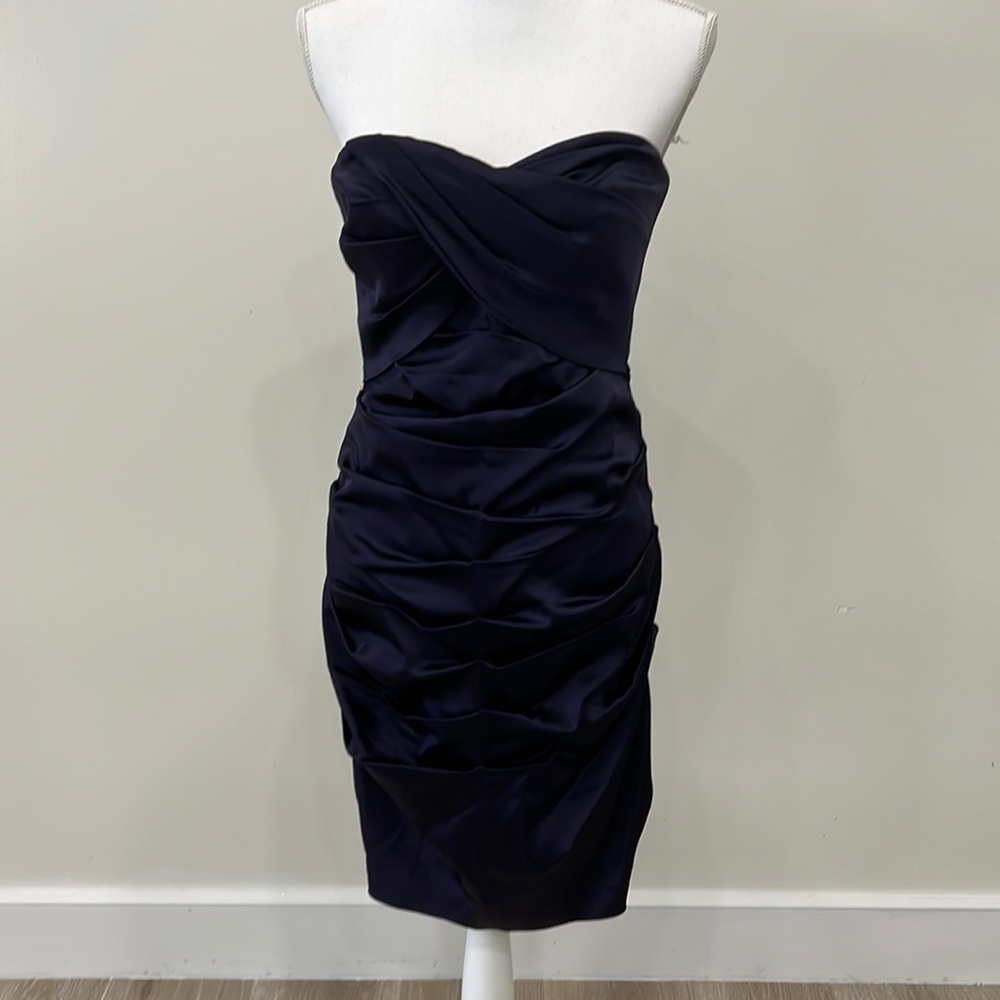 Calvin Klein deep purple strapless dress